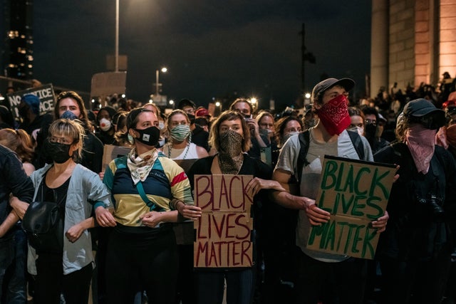 Protests Against Police Brutality Over Death Of George Floyd Continue In NYC 