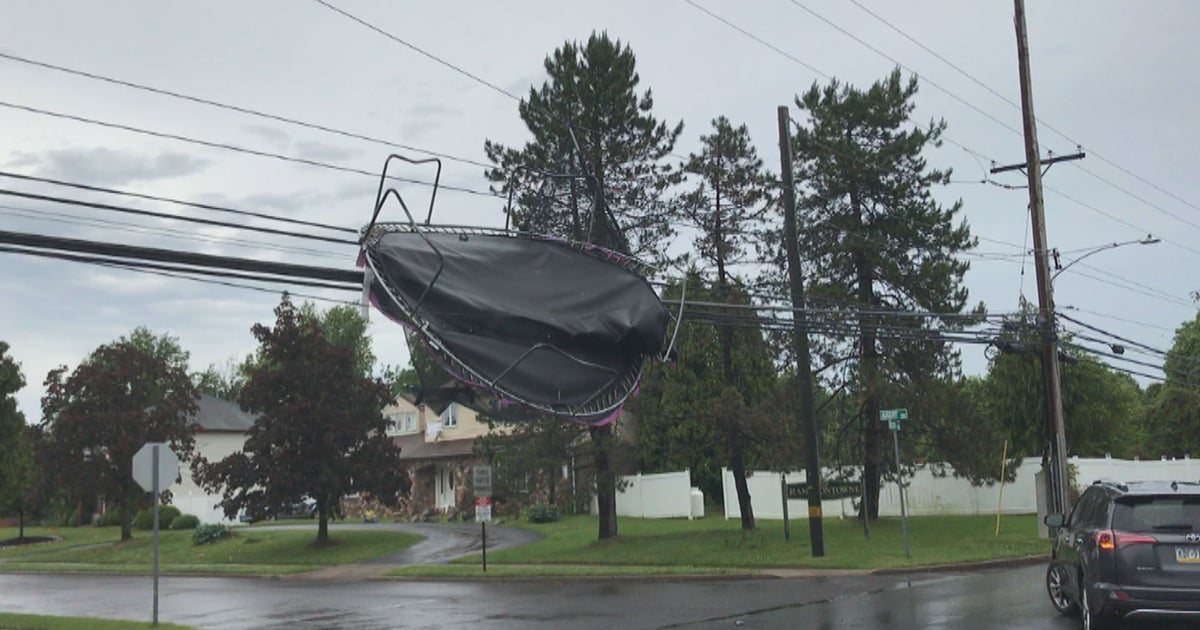 80 MPH Winds Send Trampoline Into Wires In Lower Southampton Township
