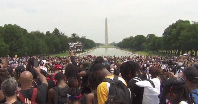 Peaceful demonstrators flood the nation's capital - CBS News