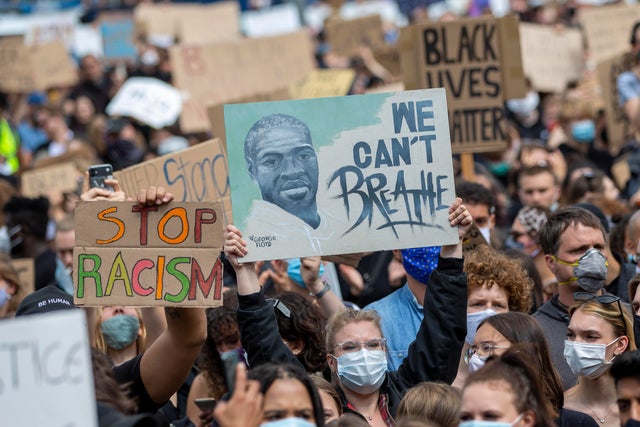 Demonstrators Across Germany Pay Tribute To George Floyd 