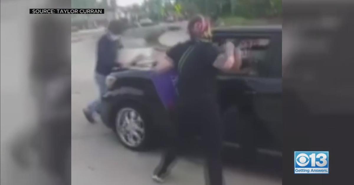 Video Shows Car Driving Through Group Of Protesters In Roseville - CBS ...