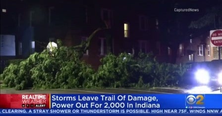 Storms Leave Trail Of Damage, Power Out For 2,000 In Indiana - CBS Chicago
