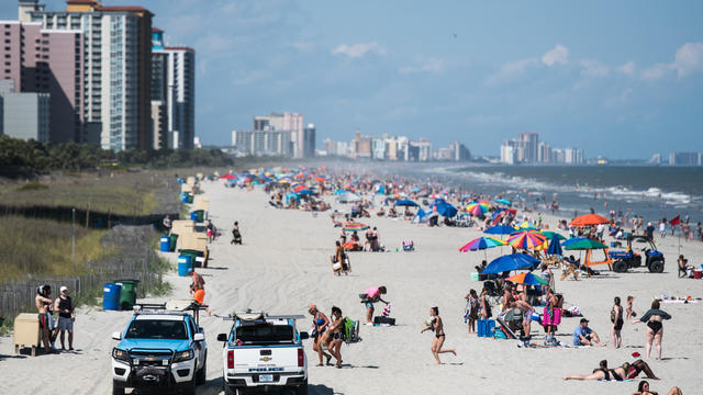 Americans Celebrate Memorial Day Weekend At Myrtle Beach As South Carolina Opens Amusement Parks 