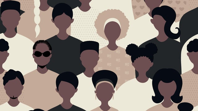 Stop racism and stronger together seamless pattern. BLM, Black lives matter,  African Americans and white people against racism, protest banners and posters about Human Right of Black People in US 