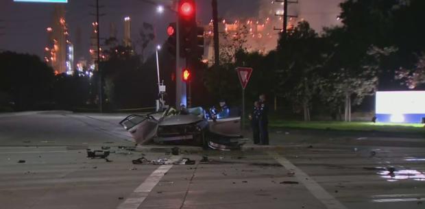 Driver Killed After Car Slams Into Pole In Torrance 