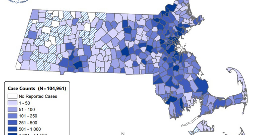 See TownByTown Coronavirus Case Numbers For Massachusetts CBS Boston