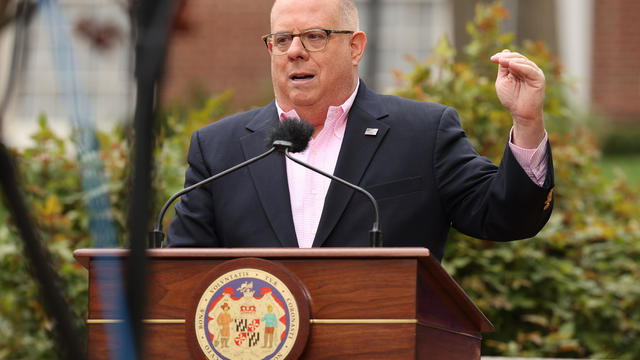 Maryland Gov. Larry Hogan Holds His Daily Press Conference On State's COVID-19 Response 