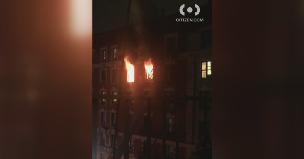 4 Hurt In Early Morning Fire At Harlem Apartment Building - CBS New York