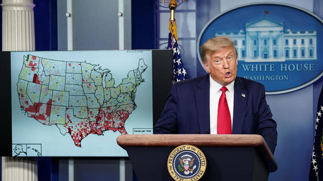 U.S. President Trump hosts coronavirus response task force briefing at the White House in Washington 