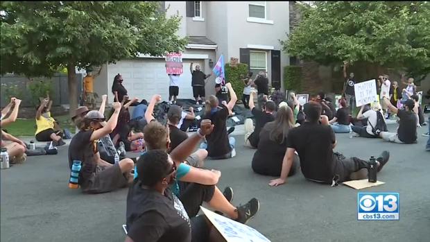 Black Lives Matter Protest At City Manager's Home 