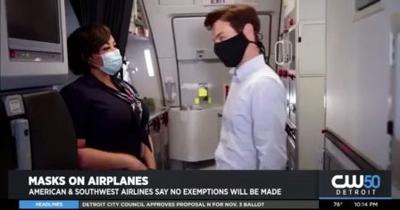 Masks On Airplanes American, Southwest Airlines Say No Exemptions Will