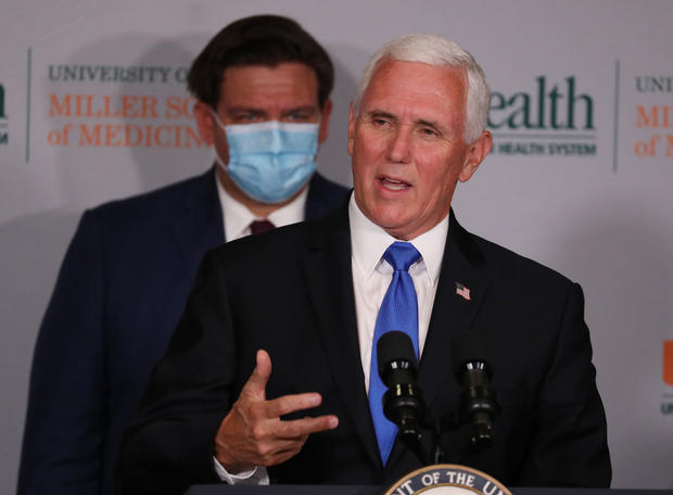 VP Pence Visits U. Of Miami For Start Of Phase III COVID-19 Vaccine Trials 