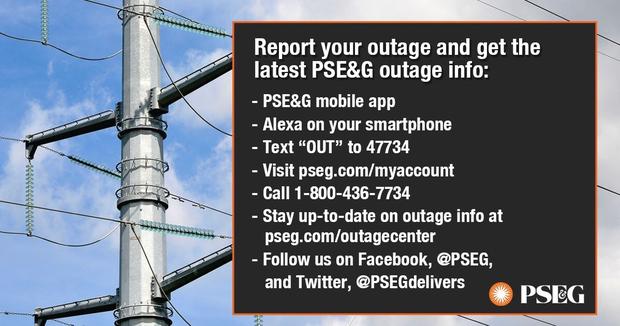 PSE&amp;G Outage Info graphic 