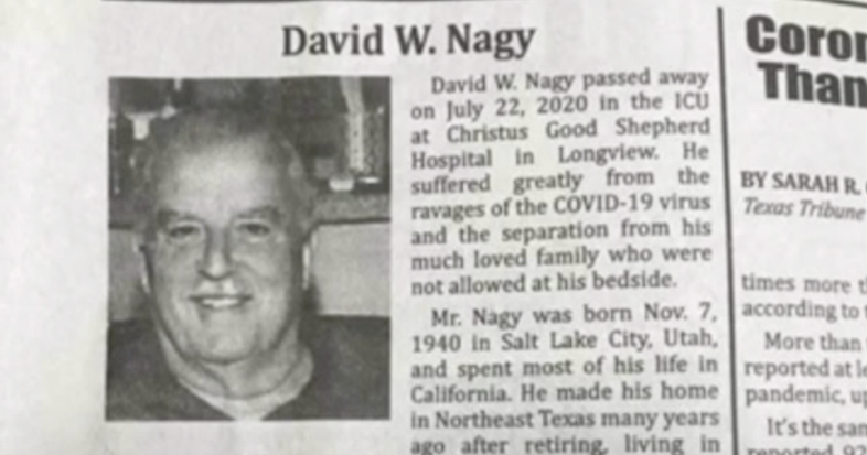 Texas wife blames Trump and Gov. Abbott for husband's COVID19 death in