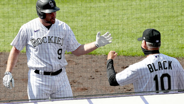 SEE IT: Rockies' Daniel Murphy nearly gets steamrolled by giant