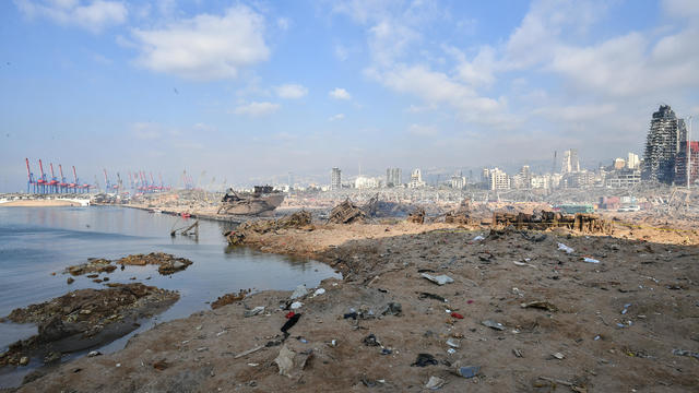 Beirut, Lebanon, in aftermath of port explosion 