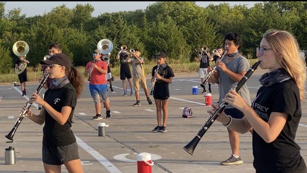 Forney High School band practice 