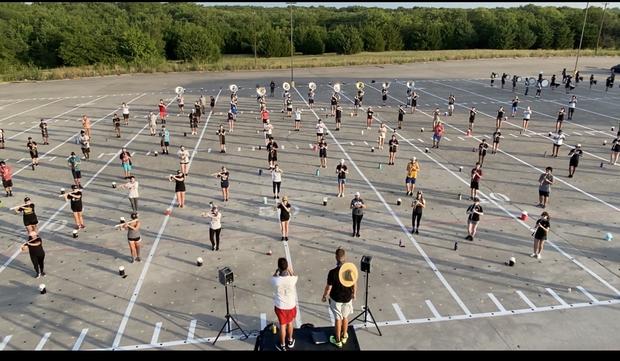 Forney High School band practice 