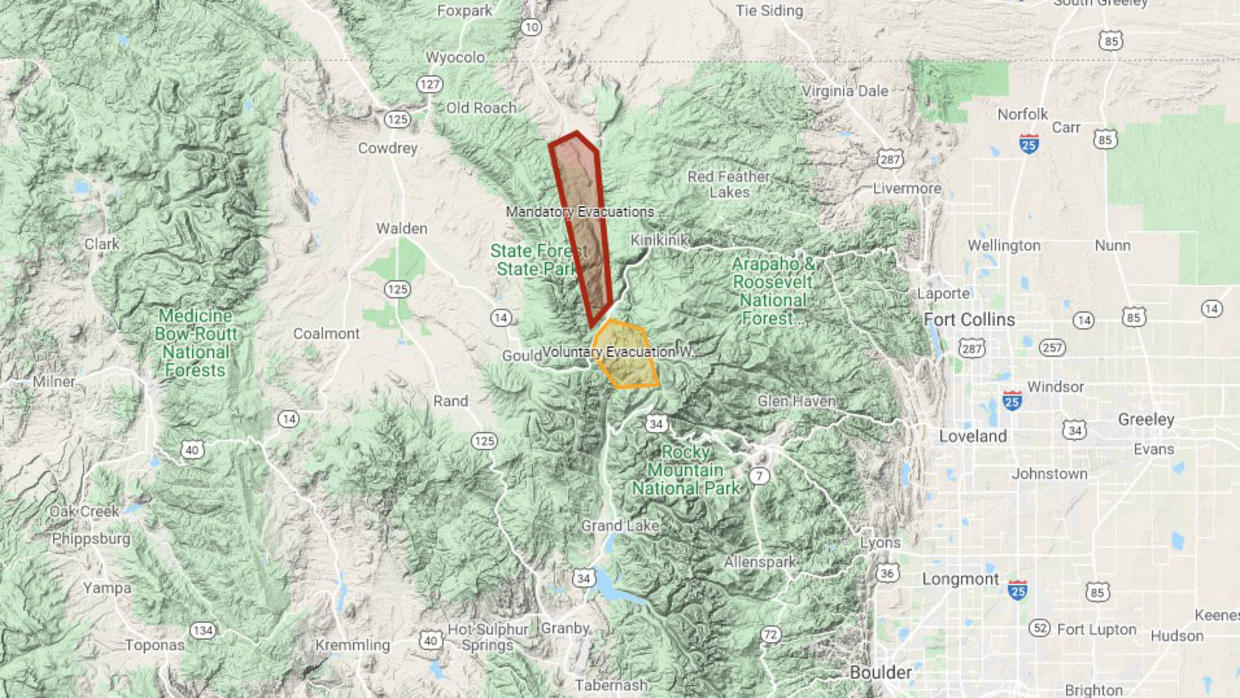 Evacuations Ordered As Cameron Peak Fire Burning In Larimer County Grows To 1500 Acres Cbs 3520