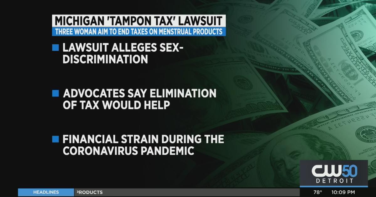 Michigan Tampon Tax Lawsuit 3 Woman Aim To End Taxes On Menstrual