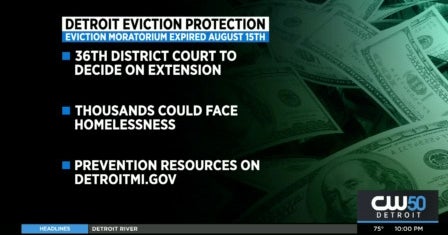 Eviction Moratorium Expires as Thousands of Detroit Face Homelessness