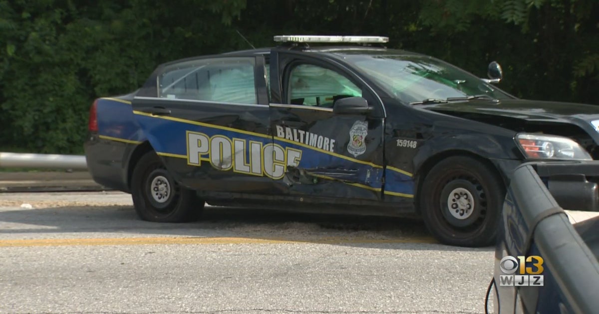 Police Officer Suffers Minor Injuries In South Baltimore Crash - CBS ...