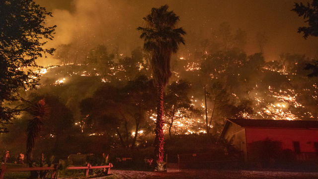 LNU Lightning Complex wildfire in Winters 