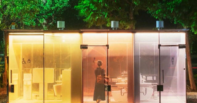 Colorful, transparent toilets come to Tokyo - CBS News