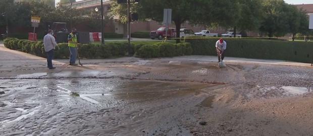 Repairs Continue After Powerful Water Main Break Floods Portion Of UCLA Campus 