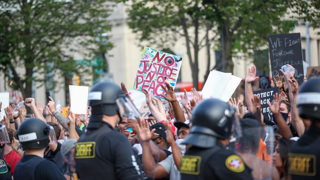 Protest in Wisconsin after Kenosha shooting 