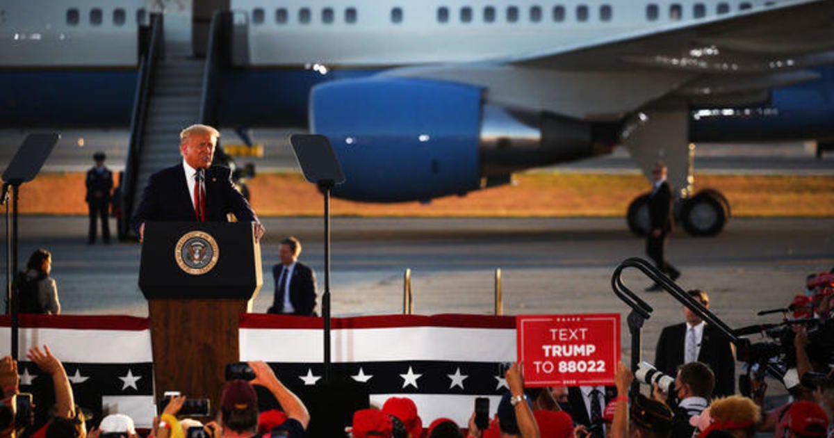 Trump Hits The Campaign Trail With A Stop In New Hampshire Cbs News