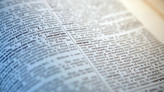 Closeup of Dictionary 