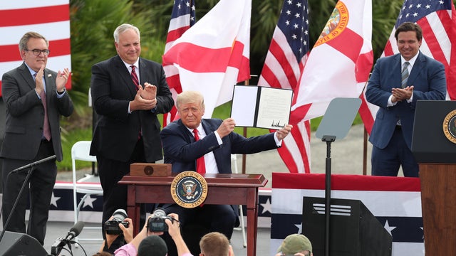President Trump Delivers Remarks At Jupiter, FL Lighthouse 