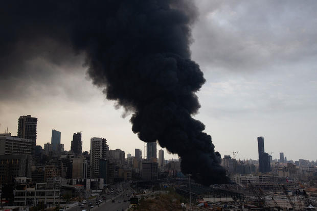 Fire Breaks Out At Beirut Port, Site Of Last Month's Deadly Blast 