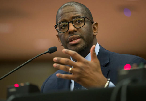 Andrew Gillum speaks on May 6, 2019, in Fort Lauderdale, Florida. 