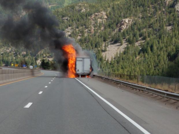 I-70 semi fire credit CDOT 