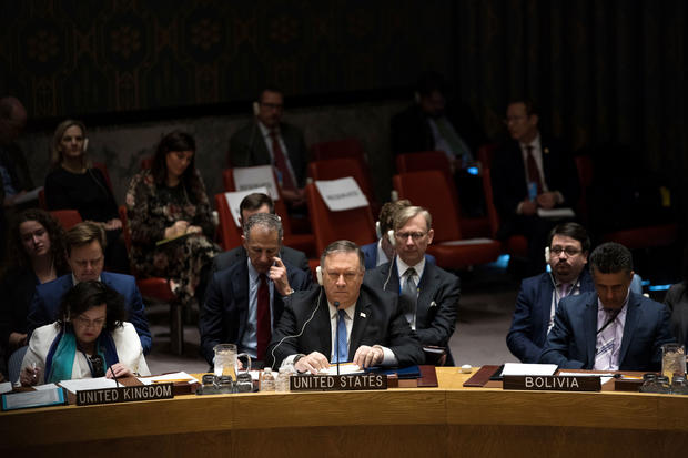 Secretary Of State Mike Pompeo Attends United Nations Security Council Meeting In Iran 
