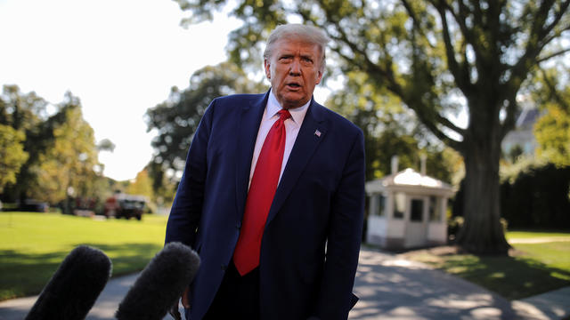 U.S. President Trump departs for campaign travel to Ohio at the White House in Washington 