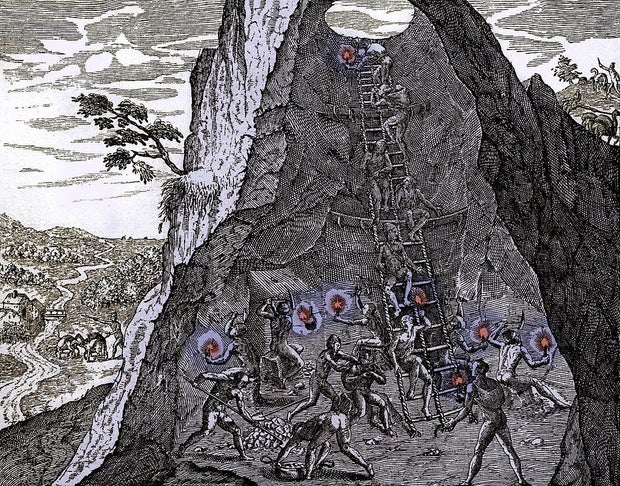 Native American gold mine