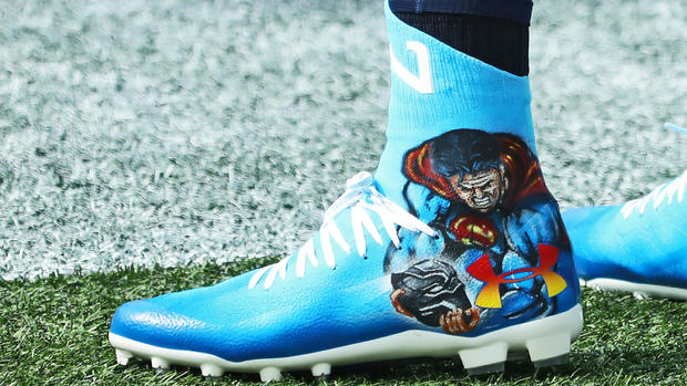 Superman/Black Panther cleats 