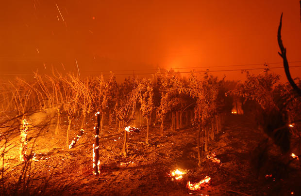 Glass Fire Burns Through Napa Valley As Hot And Dry Conditions Return To Northern California 