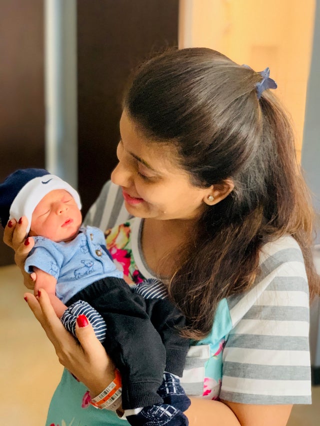 Pooja and Baby Zayd 