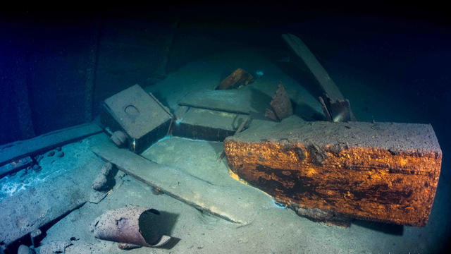 A wreck of a German Second World War ship "Karlsruhe" is seen during a search operation in the Baltic sea in June 2020 