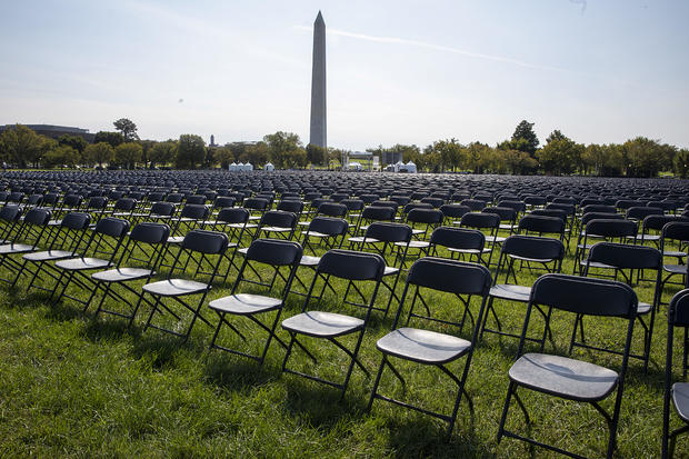 20,000 Empty Chairs Placed Near White House To Remember 200,000 Lives Lost To COVID-19 