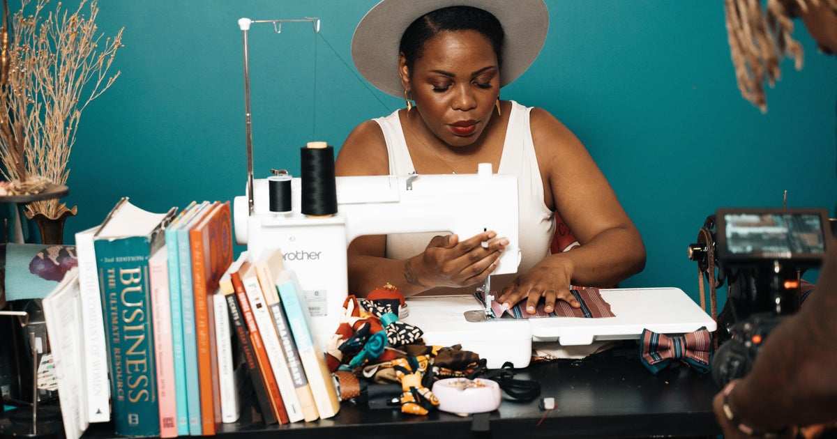 After being laid off 3 times, woman teaches herself to sew and starts a ...