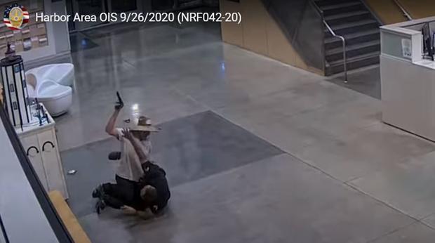 Bodycam Video Shows Suspect's Violent, Unprovoked Attack Inside LAPD Police Station In San Pedro 
