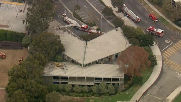 Public Library Catches Fire In Pacific Palisades 