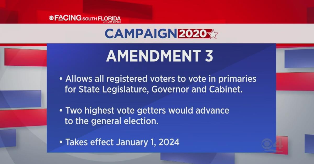 Facing South Florida Amendment 3 CBS Miami