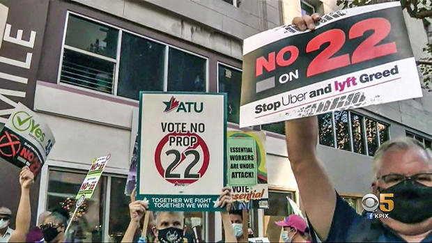 No on Proposition 22 Demonstration 