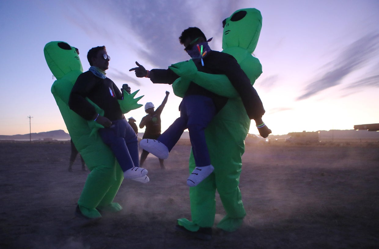 Revellers Descend On Nevada Desert For "Storm Area 51" Gathering 